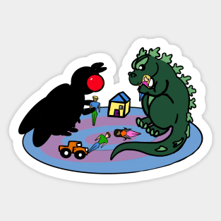 Monsters Playing Sticker